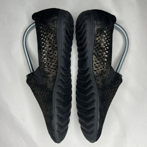 Sesto Meucci Womens Metalic Leather Cutout Loafers Flats Size 10 - Picture 5 of 9